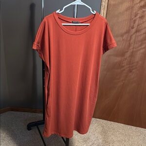 Staccato Burnt Orange Short Sleeve Dress
